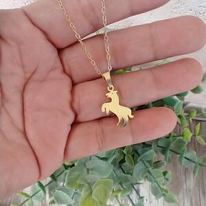 NWT Stainless Steel Horse Necklace Earring Set